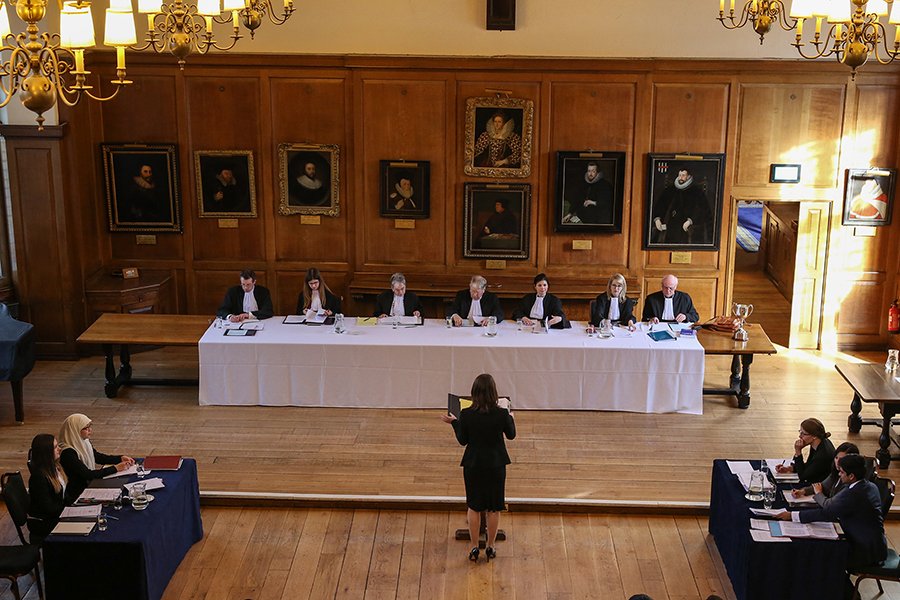 Merton's Laura King competing in the 2015 Jessup competition UK rounds