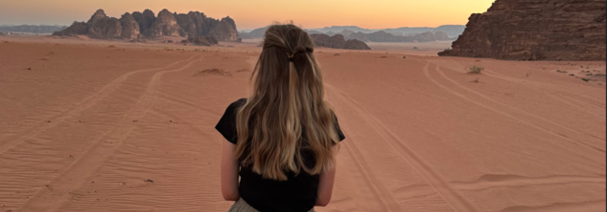 A view of the desert in Jordan