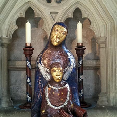 Our Lady, Seat of Wisdom by Peter Eugene Ball - Photo: © The Warden & Fellows of Merton College Our Lady, Seat of Wisdom by Peter Eugene Ball - Photo: © The Warden & Fellows of Merton College