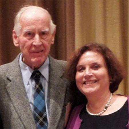 Hugh Sackett and Professor Irene Lemos at the awards ceremony in Chicago