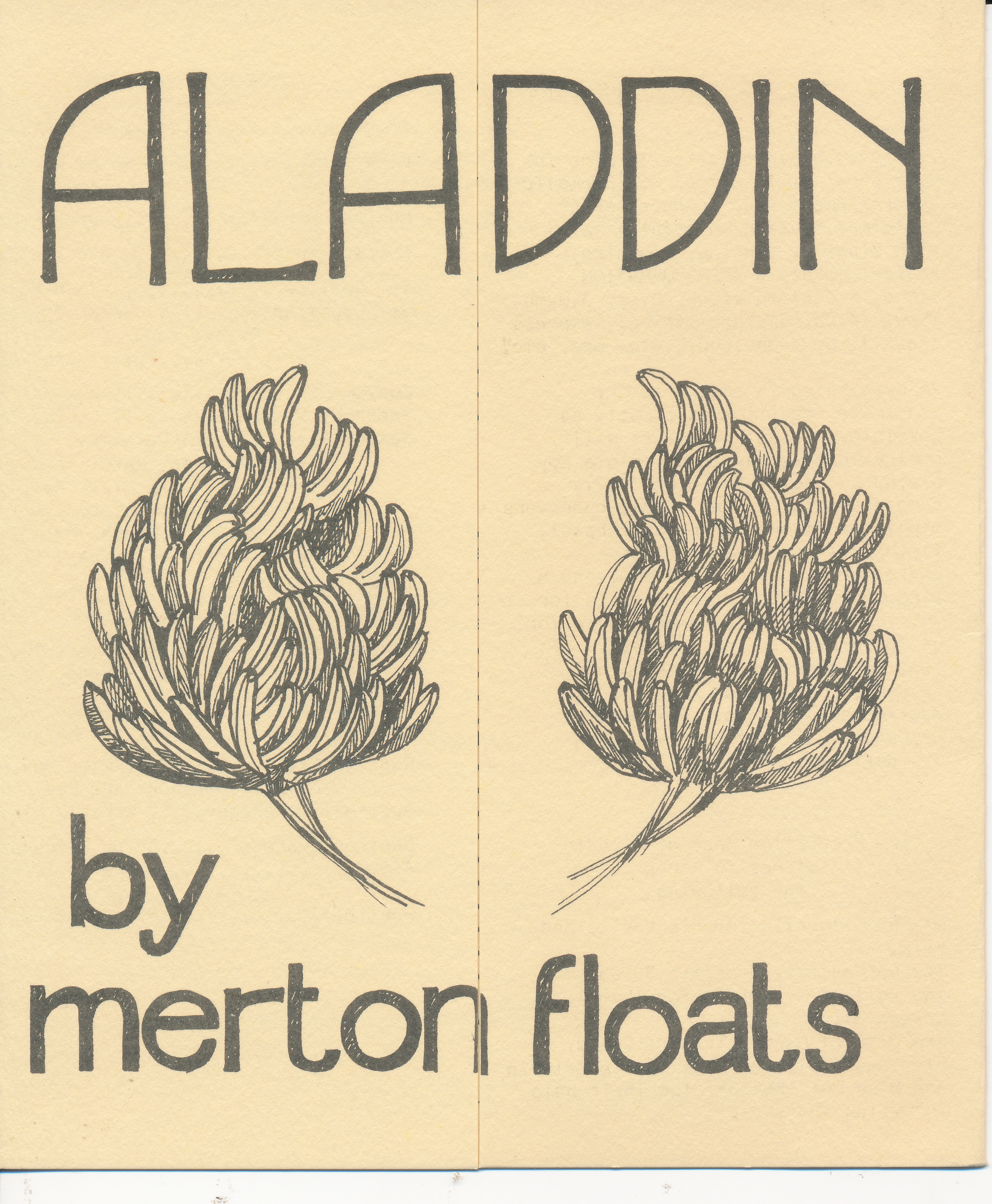 The programme from the 1972 Merton Floats pantomime, Aladdin