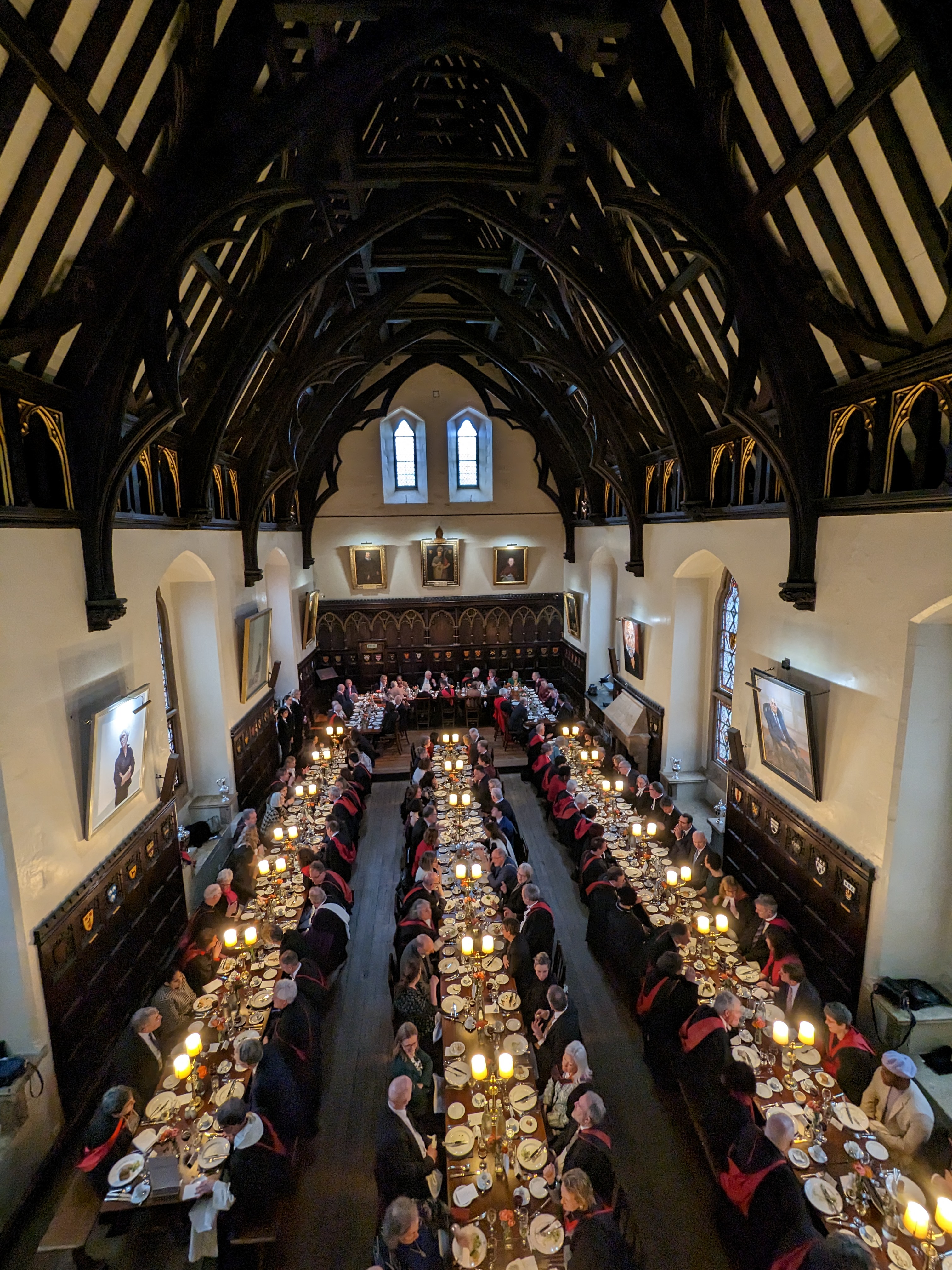 A view from above of High Table in 2023