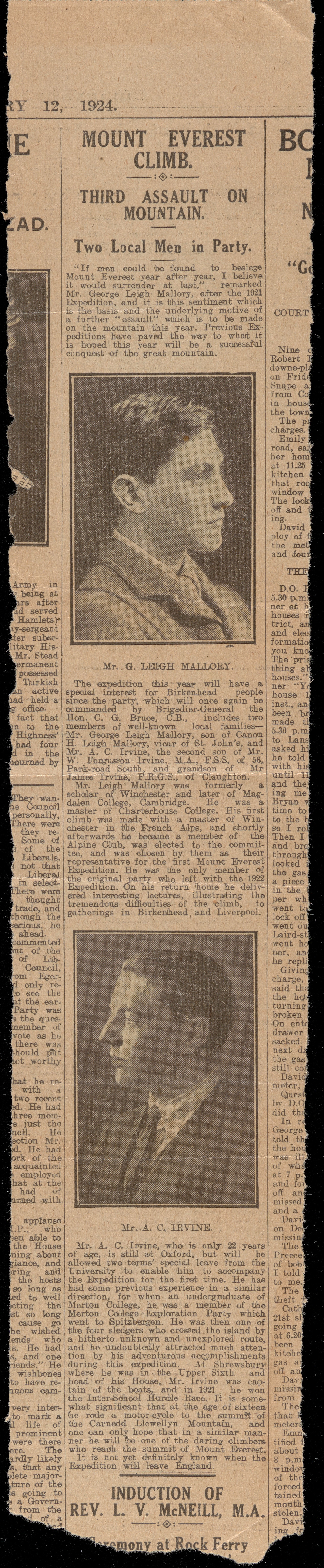 Newspaper cutting