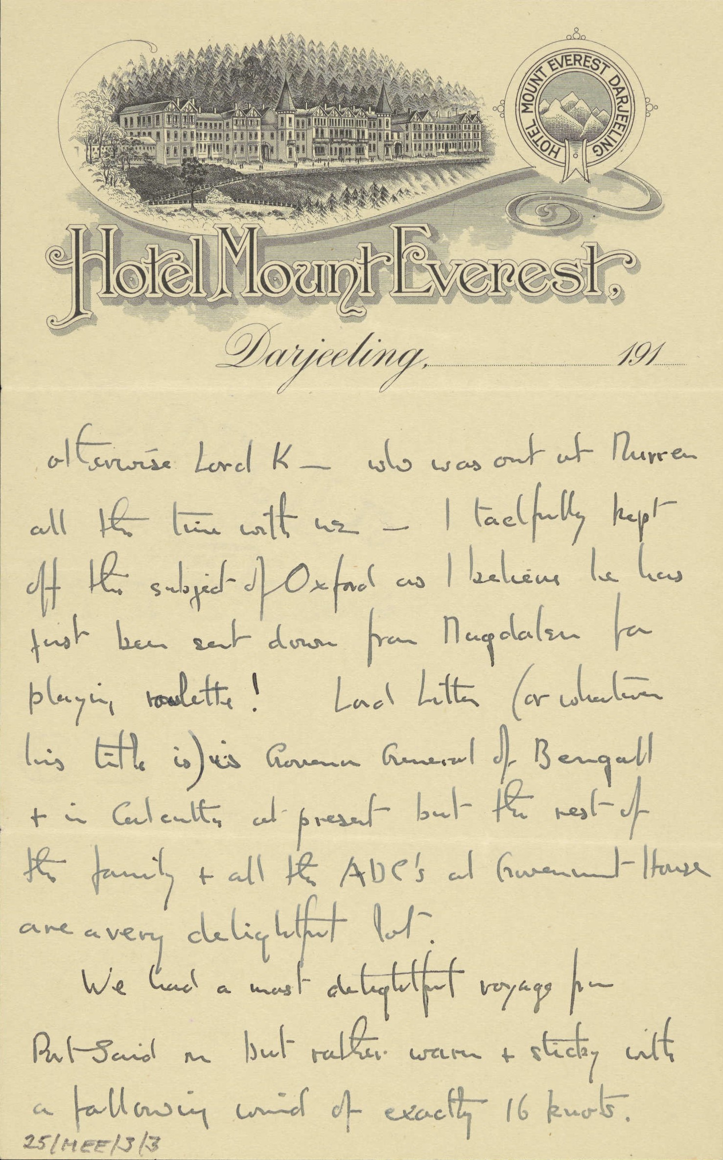 Page 1 of Sandy's letter