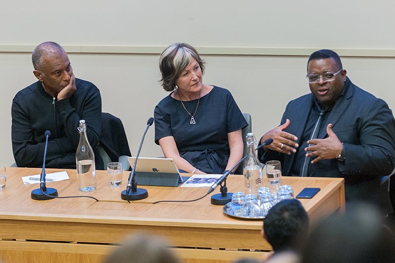 Caryl Phillips, Professor Alison Donnell, and Isaac Julien