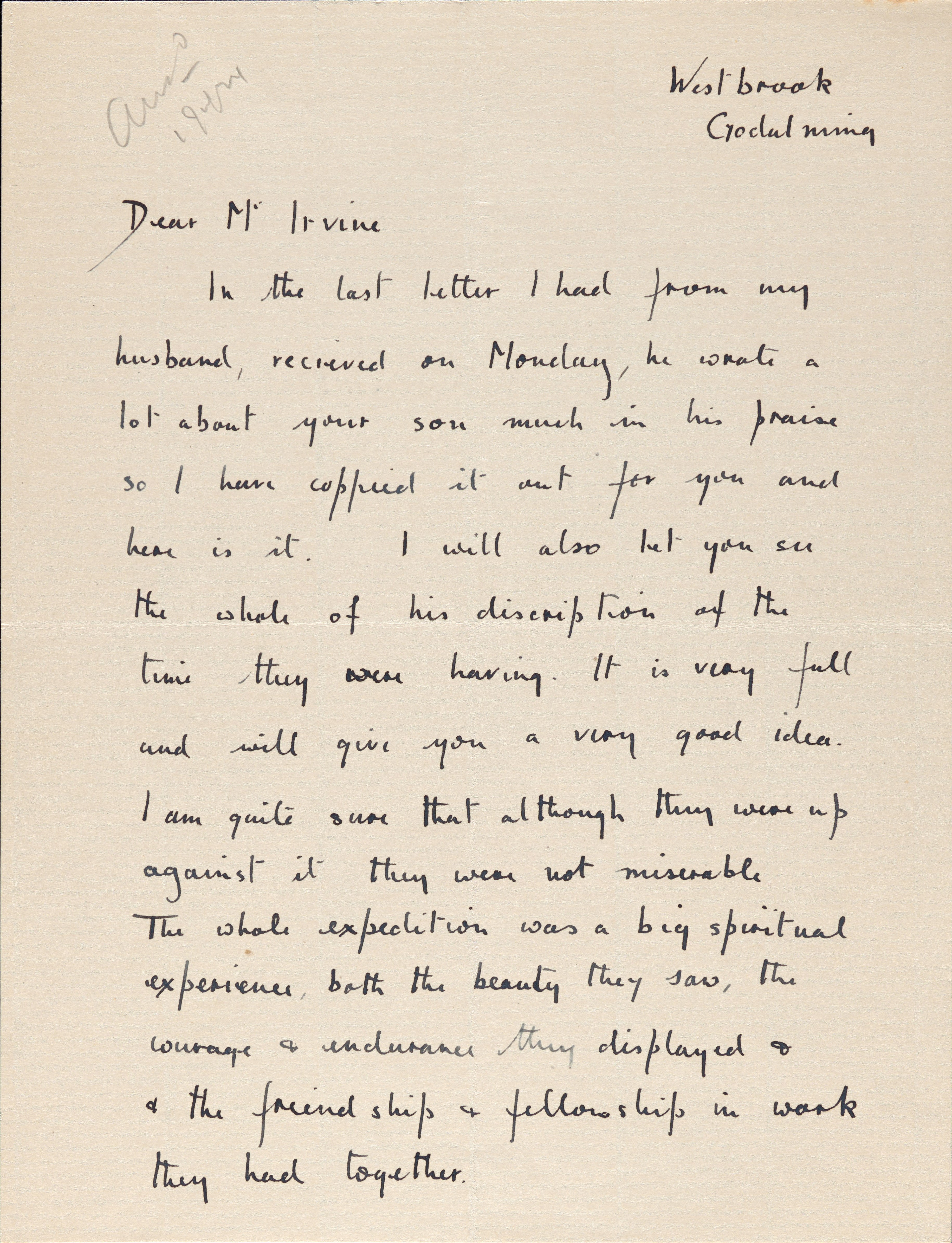 Letter from Ruth