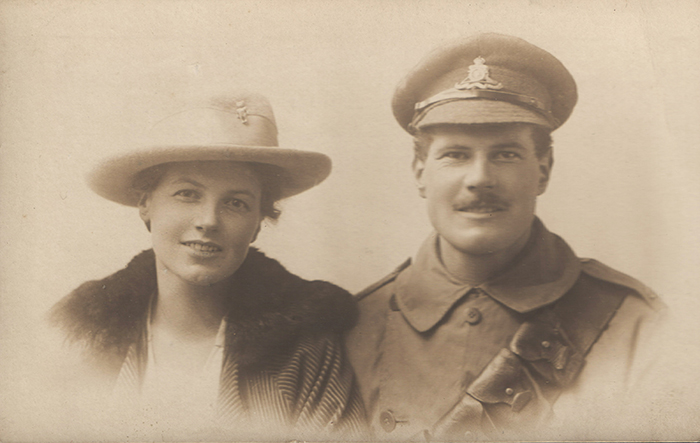 Augusta May Foster (nee Busby) and her brother Norman George Busby, December 1917 - Photo: courtesy Ben Levick