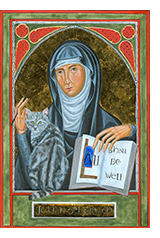 'Icon Of Julian Of Norwich', a painting by Juliet Venter - https://fineartamerica.com/featured/icon-of-julian-of-norwich-juliet-venter.html