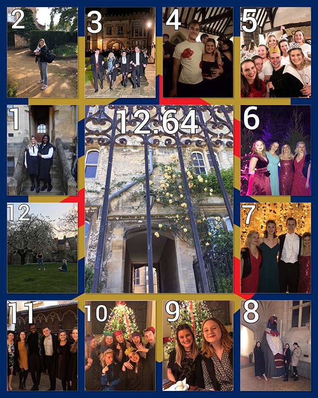 A montage of photos showing a year at Merton College