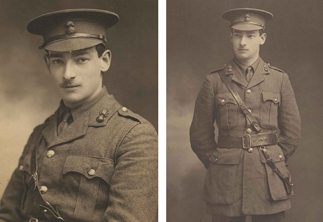 Two photos of Lieutenant Ronald Hermann ACKERLEY (1910) - Photos: courtesy William Nimmo Smith, Ackerley’s great-nephew