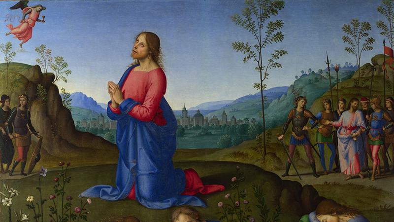 'Agony in the Garden', probably by Lo Spagna, early 1500s, from the collection of the National Gallery, London