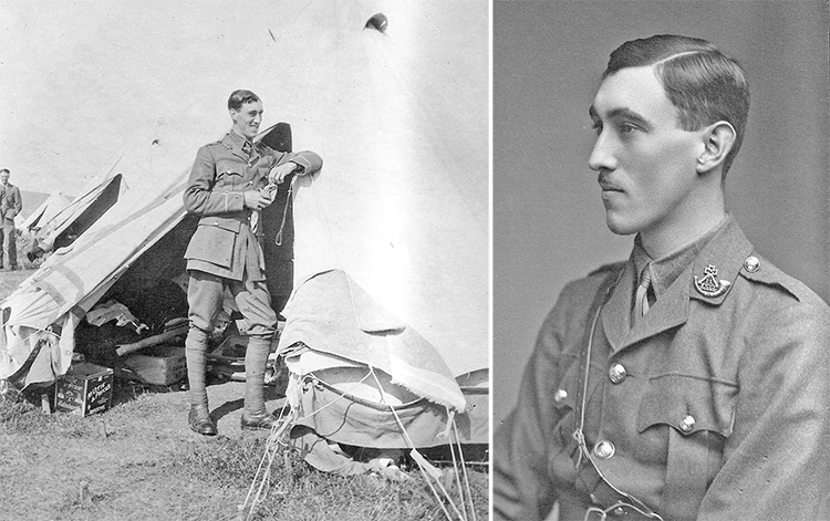 Two photos of Captain Philip Joseph BELLASIS (1912), pictured in army uniform - Photos: courtesy Colonel (Retd) Michael K Goldschmidt, Philip Bellasis’s grand-nephew