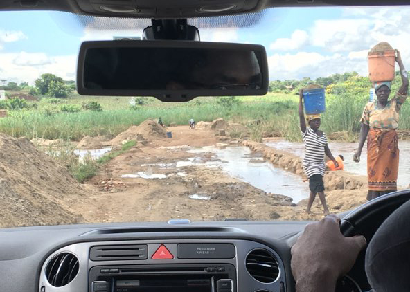 Part of the road to Mbonekela