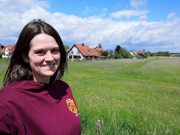 Silvia in a meadow in Kaufering