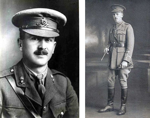 Two photos of Second Lieutenant Sydney BURDEKIN (1904) - Photos: © Western Front Association/Stephen Cooper 2012
