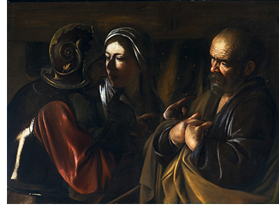 The Denial of Saint Peter, by Caravaggio, c.1610