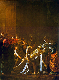 The Raising of Lazarus (c.1609) by Caravaggio (1571–1610)