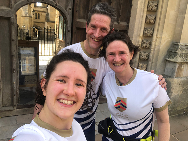 The Warden and members of her family after their 12.64 km run