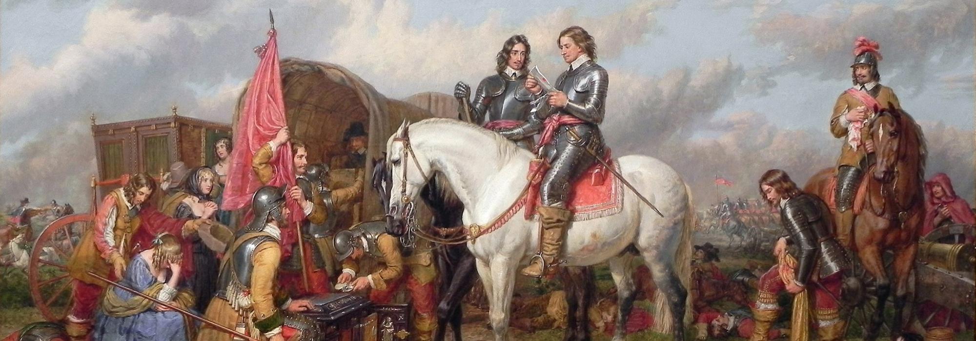 "Cromwell at the Battle of Naseby in 1645" by Charles Landseer, from the collection of the Alte Nationalgalerie, Berlin, used under CC BY-NC-SA license