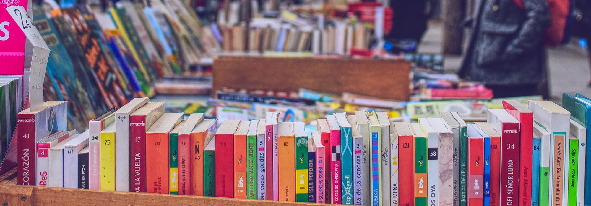 Second-hand bookstall in Madrid