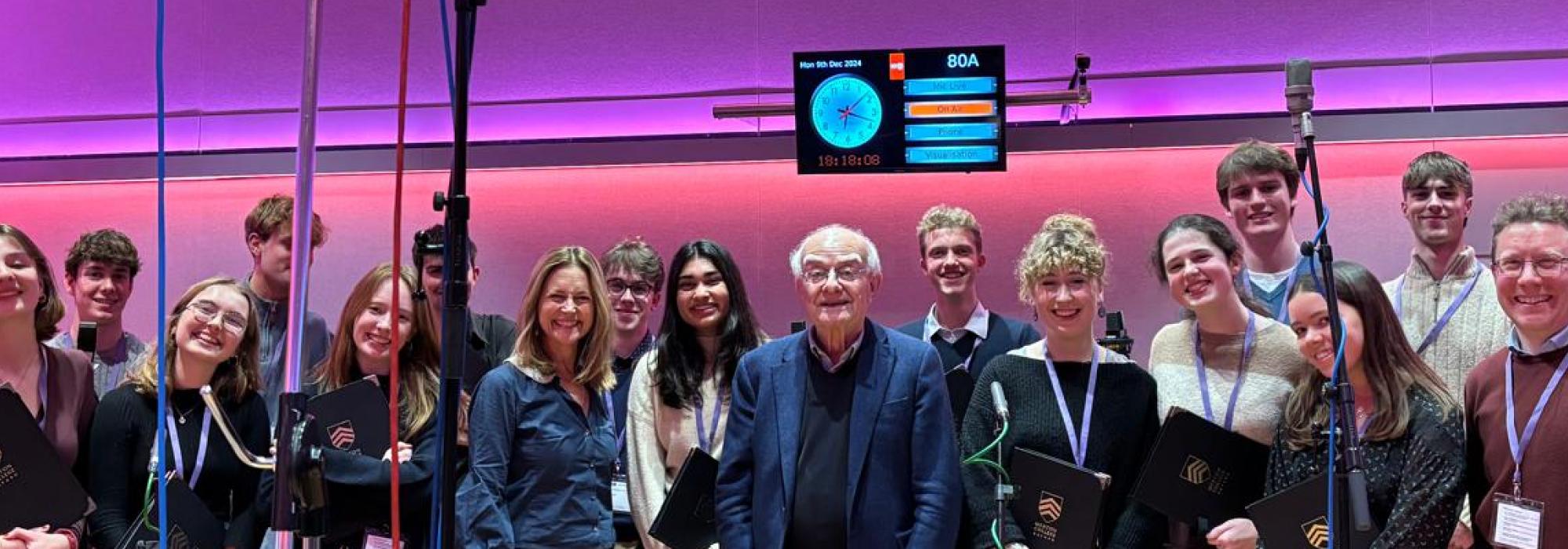 The Choir of Merton College in the BBC In Tune Studio
