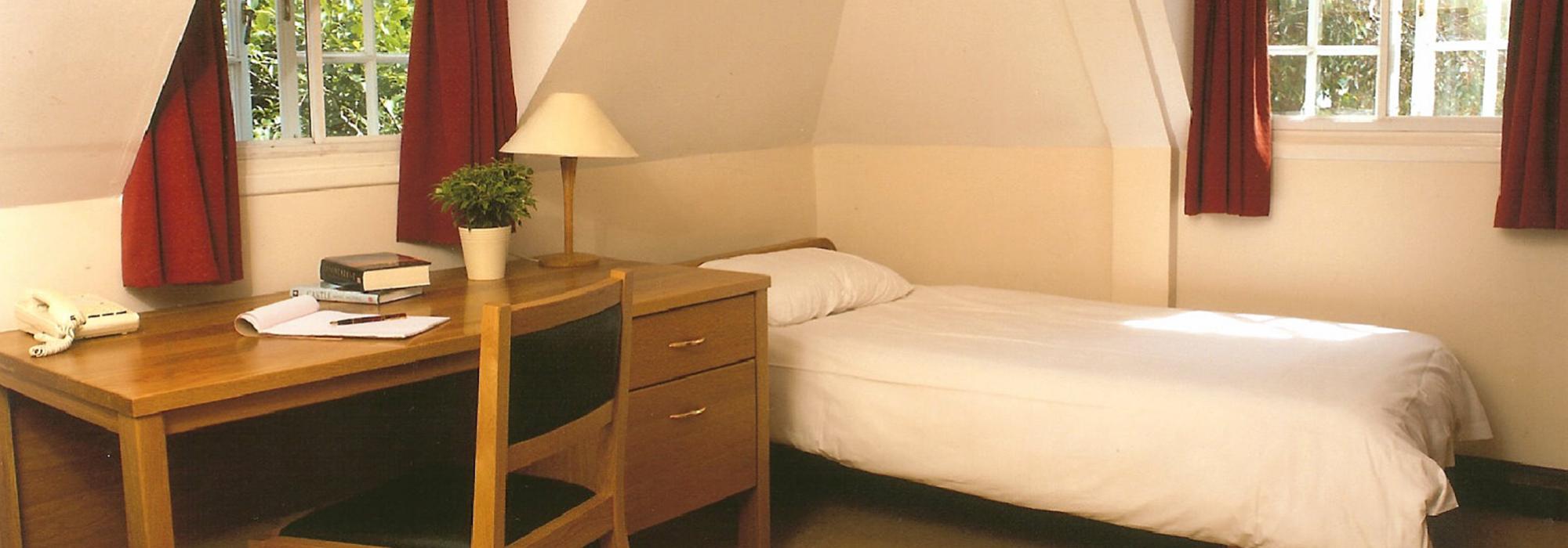 A typical bedroom at Merton College