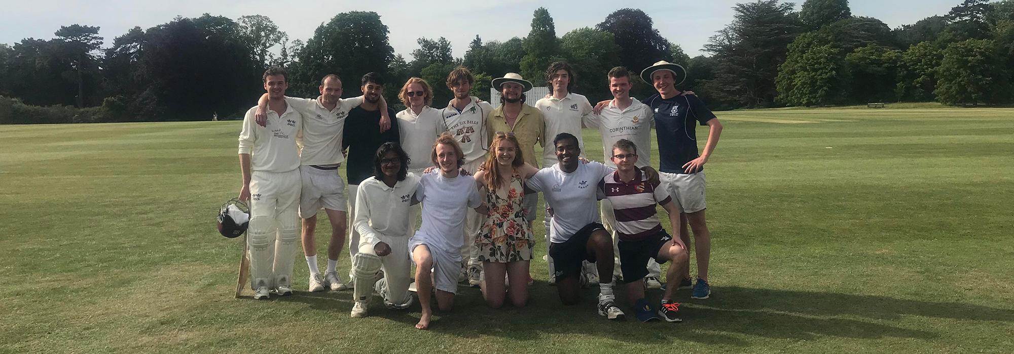 The Merton cricket team before the Cuppers final in June 2022