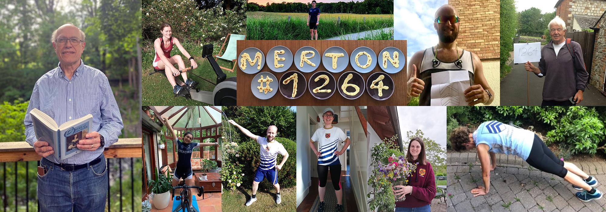 A montage of photographs showing participants in The Big Merton 1264 Challenge