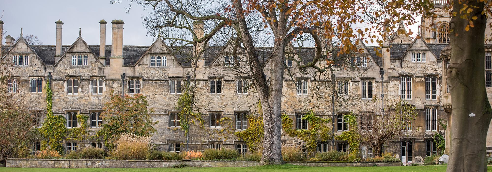 Fellows Quad buildings seen from Fellows Garden