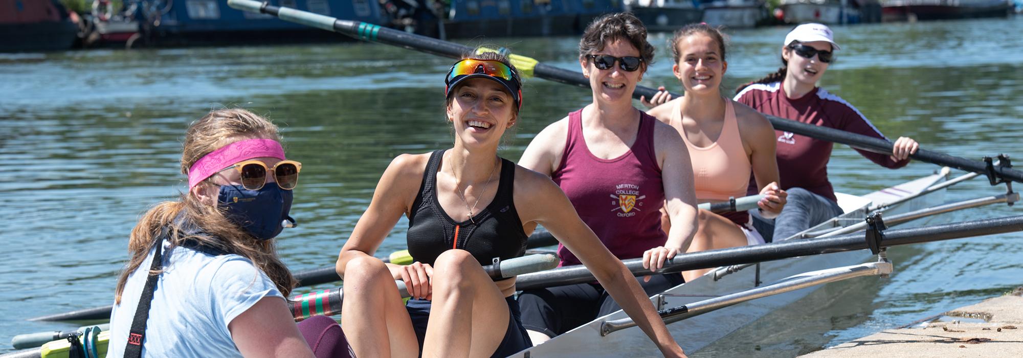 The Warden joins members of the Merton College Boat Club - Photo: © Edmund Blok - https://edmund.photoshelter.com