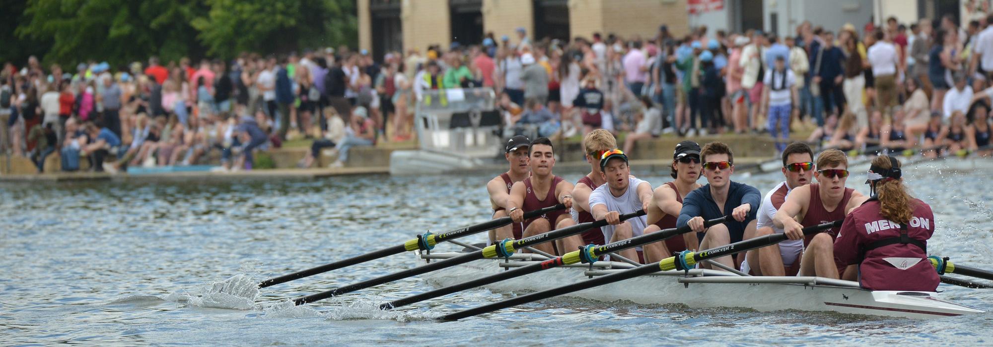 The men’s first eight on the Saturday of Summer Eights