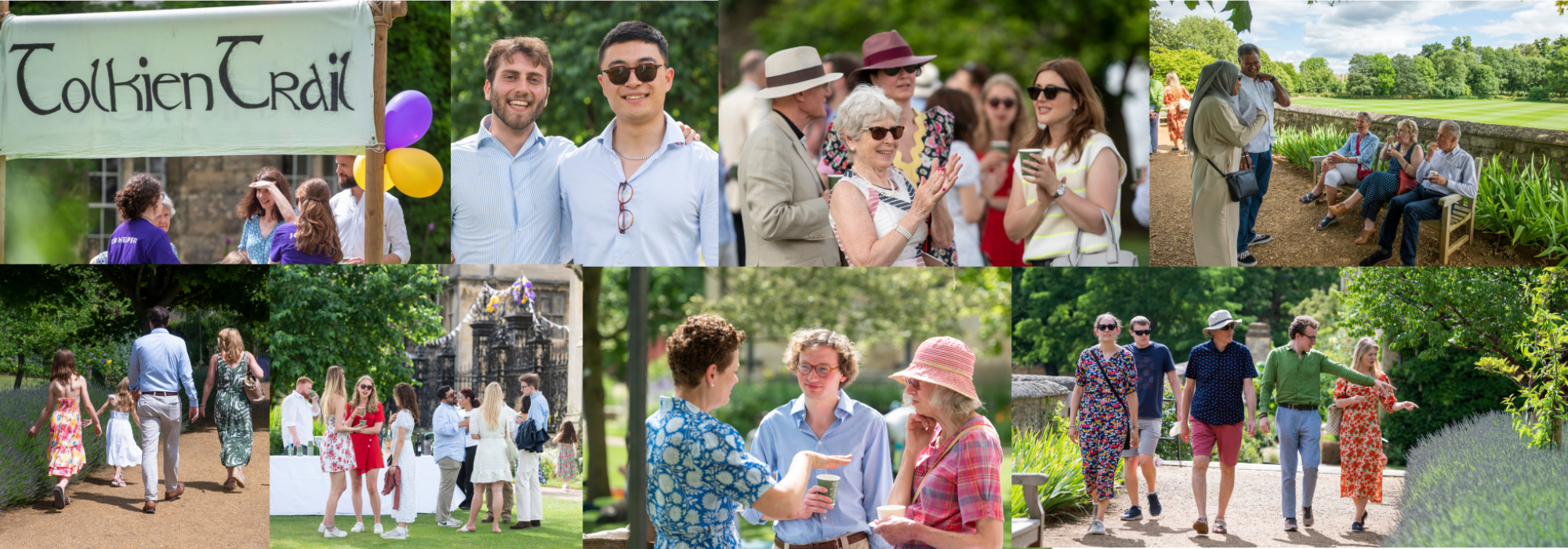 Merton Society Garden Party 2022 _Photos (c) John Cairns Merton Society Garden Party 2022 photo montage outside in Fellows Garden. Photos by John Cairns