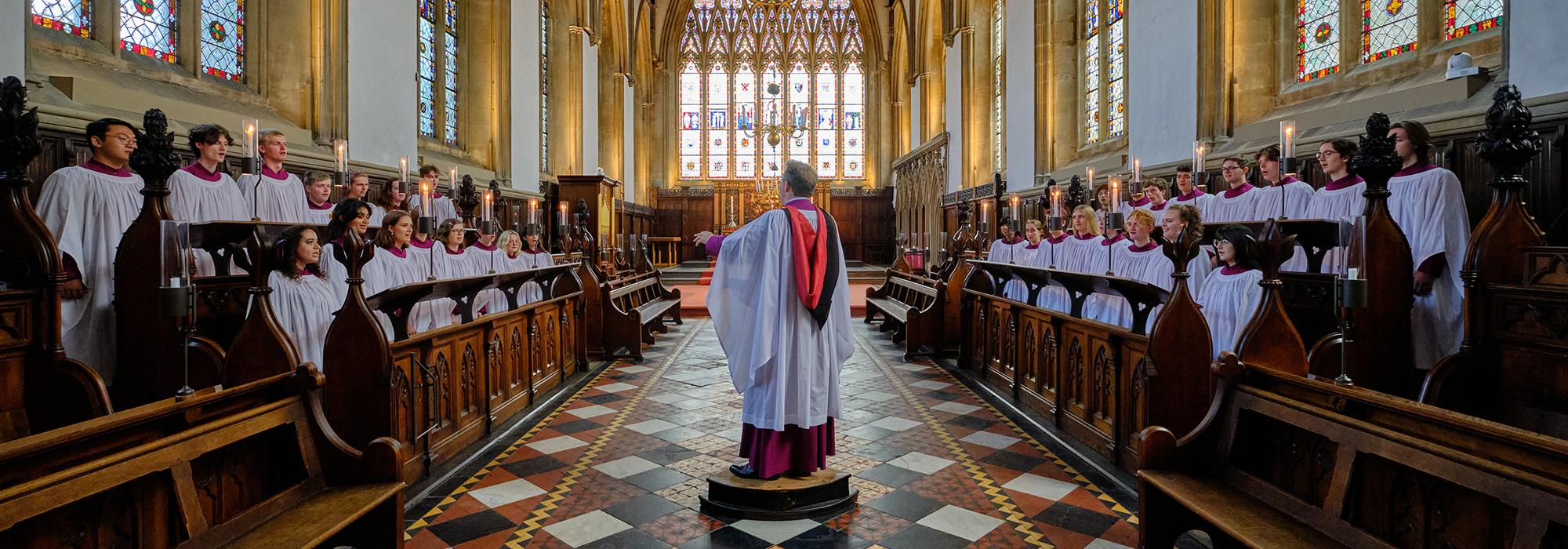 The Choir of Merton College, Oxford, in 2021 - Photo: © Hugh Warwick - www.hughwarwick.com