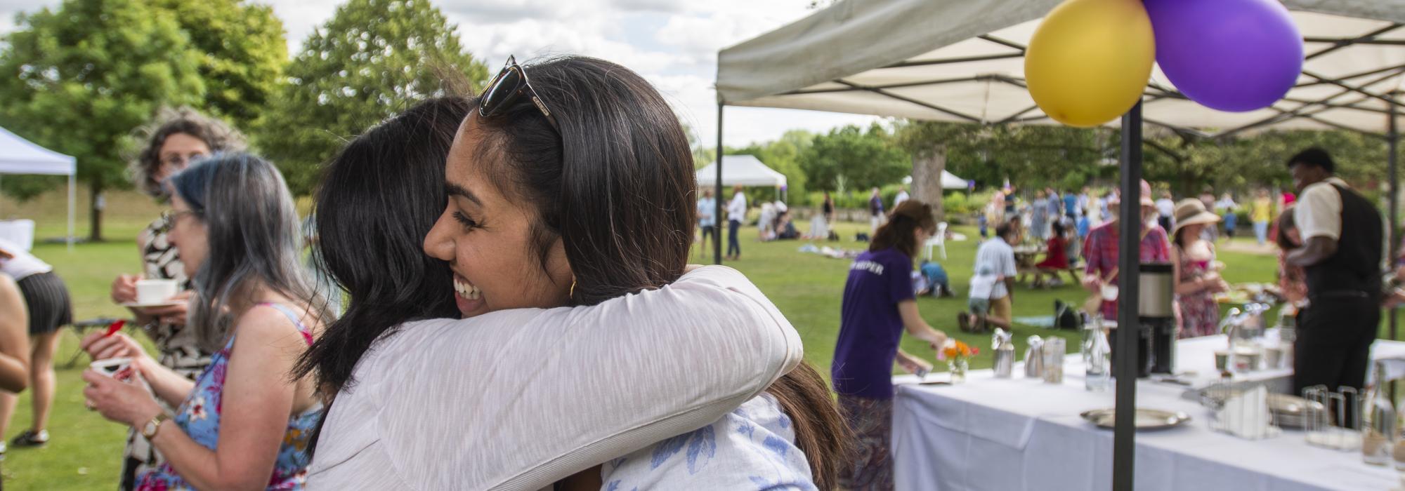 Mentor and Mentee meeting at the 2023 Garden Party © John Cairns