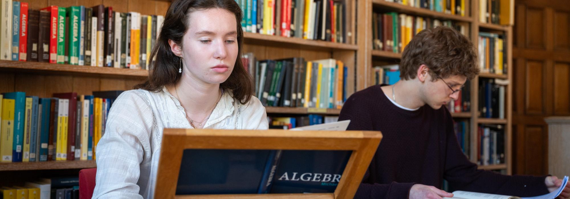 Two students studying