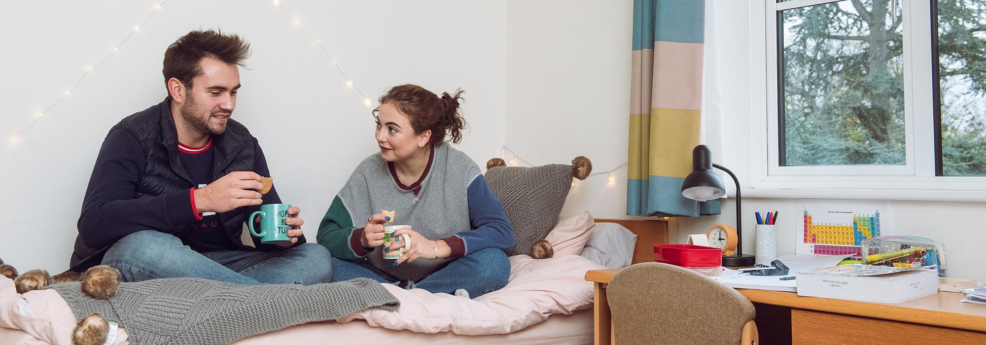 Students in a room in North Lodge, 2019 - Photo: © John Cairns - www.johncairns.co.uk