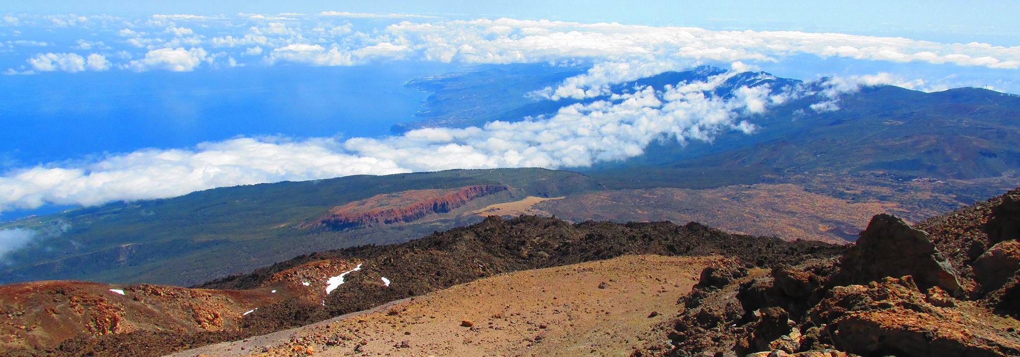 A view overlooking the slopes of Mt Teide down towards the coast - © Henry Grub