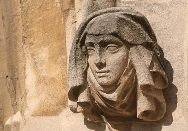 Carved corbel stone