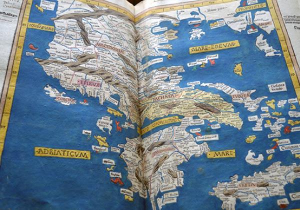 Medieval map of the Adriatic Sea -  Photo: © The Warden & Fellows of Merton College