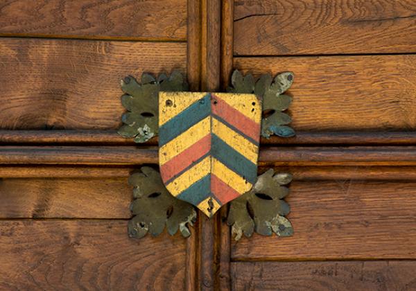 A ceiling boss in the Upper Library