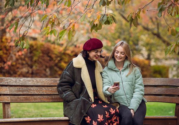 Students in the Chapel garden, 2019 - Photo: © John Cairns - www.johncairns.co.uk