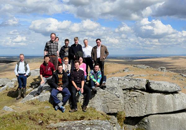 The 2016 History Reading Party atop Roughtor on Bodmin Moor