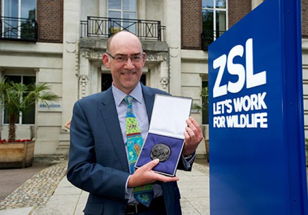 Peter Holland with the ZSL Frink Medal - Photo: © ZSL