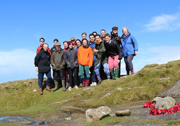 The 2017 History Reading Group atop Roughtor - Photo: courtesy Edward Thomas