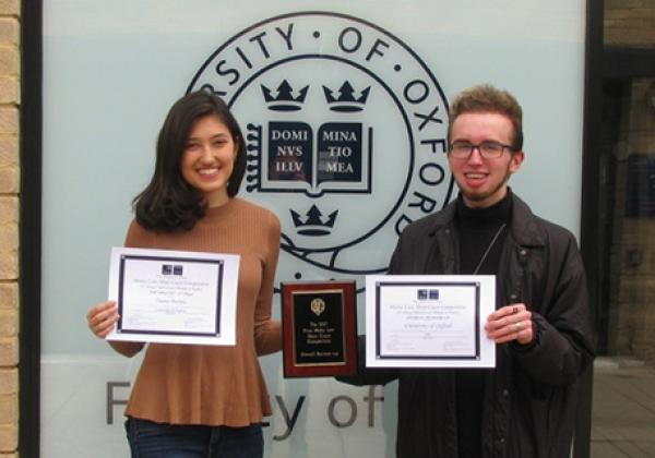 Second-year Law undergraduate Ioana Burtea with her partner Alex Benn (St Catherine’s)