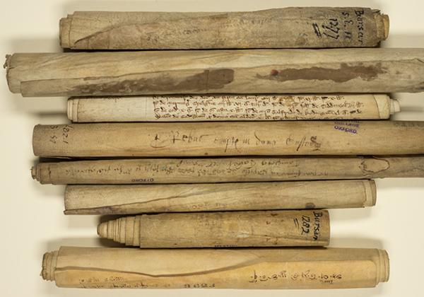 A selection of the College's medieval bursars' rolls