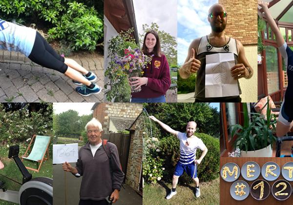A montage of photographs showing participants in The Big Merton 1264 Challenge