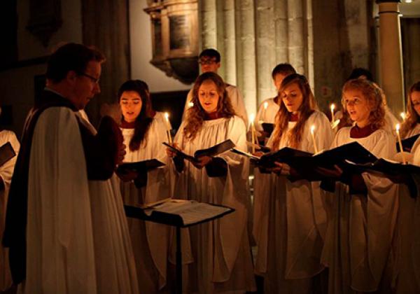 The Choir of Merton College, Oxford performing at the Advent Carol Service