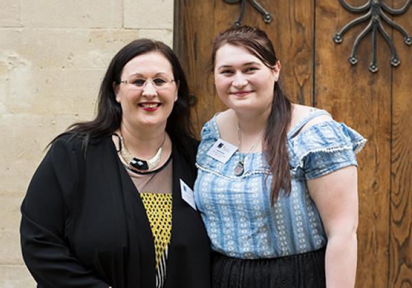 Charlotte Green (R) and her 'Inspirational Teacher' Ceri Boyle (L)