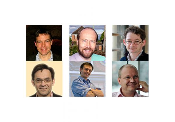 (L-R, from top) Jonathan Thacker, Radek Erban, Daniel Grimley, Alex Schekochihin, Alan Barr, and Julian Knight